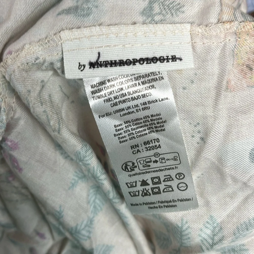 Anthropologie Lyla New Fox Floral Patterned Bedding Fitted Sheet x1